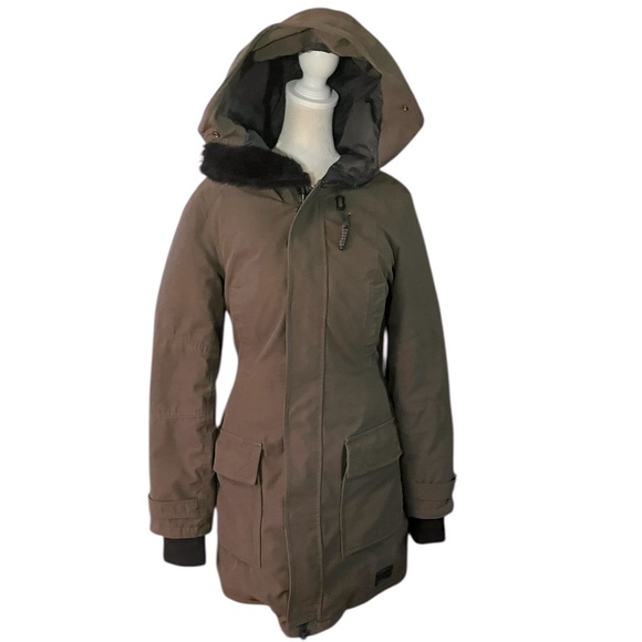 GOLDEN BY TNA OLIVE GREEN BANCROFT SKI SNOWBOARD PARKA JACKET VERY GOOD COND S - Picture 1 of 6